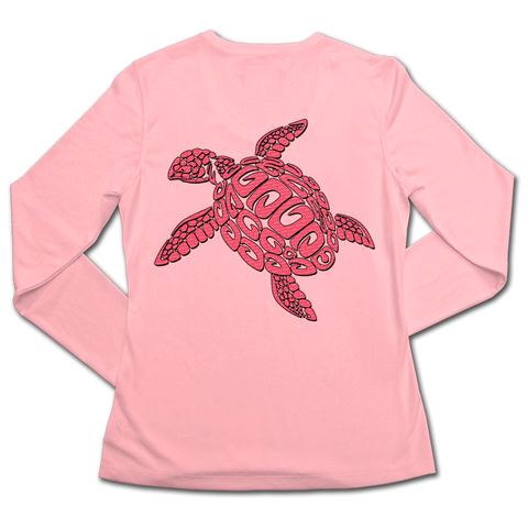 Ladies SPF50+ Sun Shirt - Sea Turtle Lilly