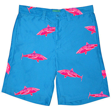 Resort Shorts  - Ocean Tested. Land Approved! PINK SHARK